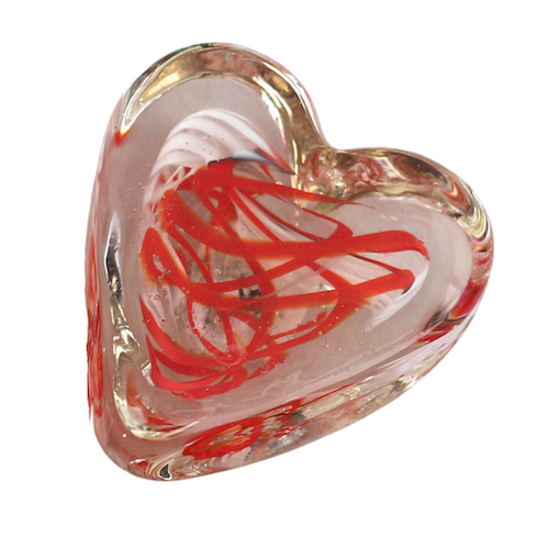 DB-863 Paperweight Red Cane Heart $52 at Hunter Wolff Gallery